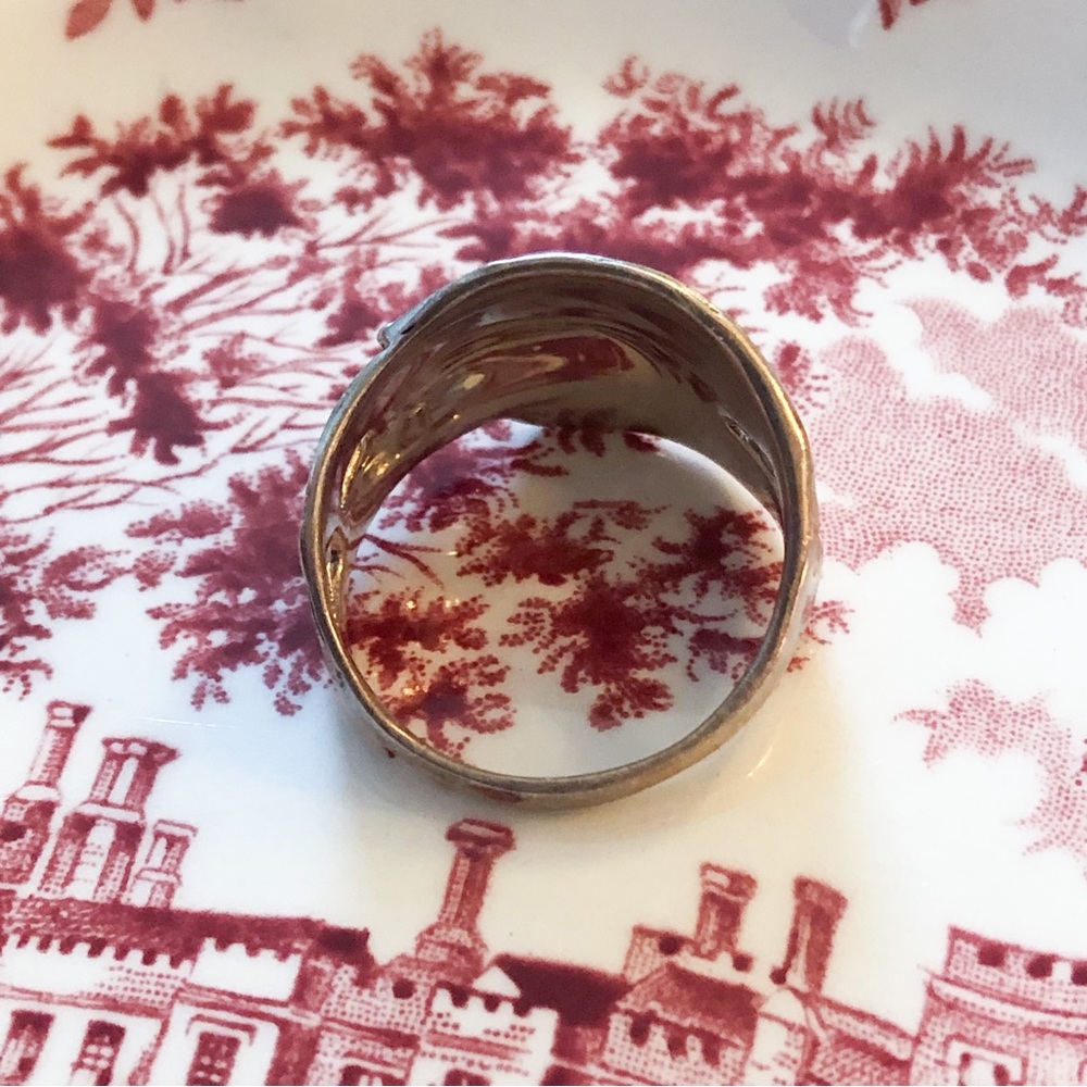 Vtg 925 sterling silver HG Hagit Gorali ring sz 9.75 Brutalist - Picture 5 of 14